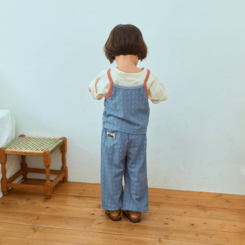 Firstblue - Korean Children Fashion - #fashionkids - Binding Contrast Strap Sleeveless - 2