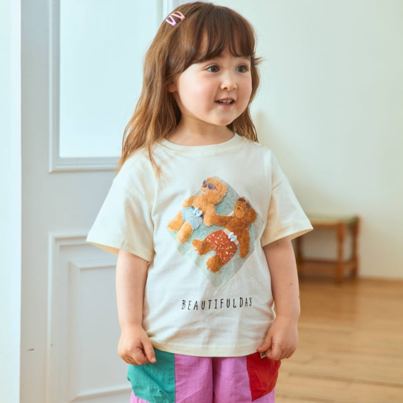 Firstblue - Korean Children Fashion - #fashionkids - Summer Bear Short Sleeve Tee - 7