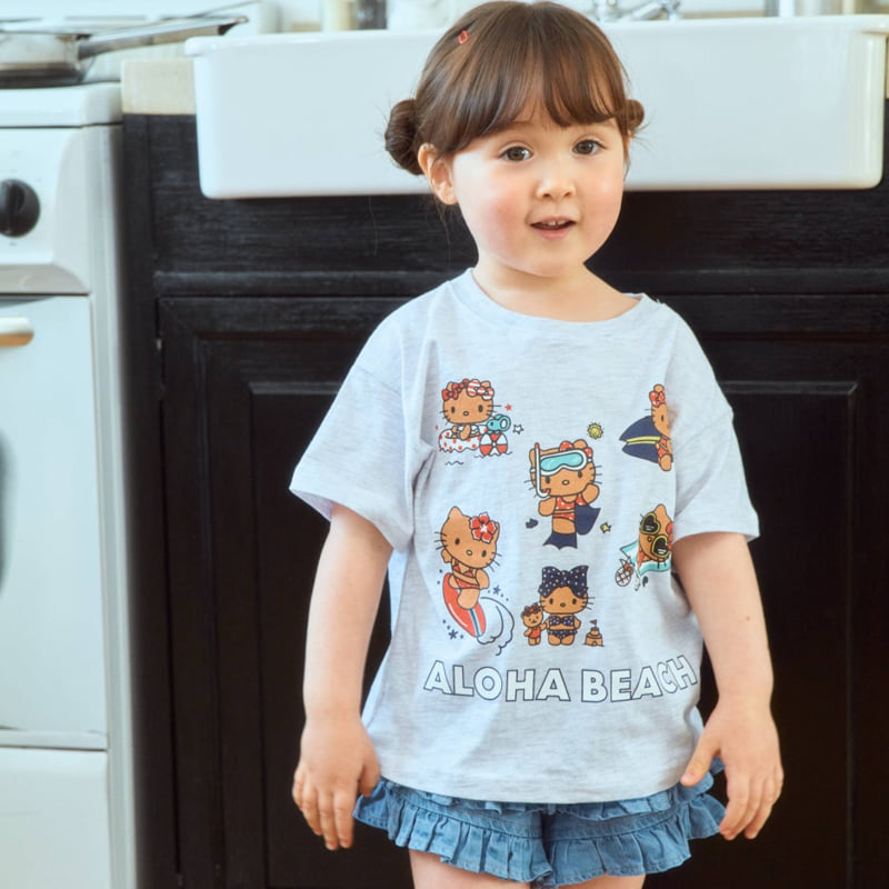 Firstblue - Korean Children Fashion - #fashionkids - Surfing Cats Short Sleeve Tee - 6