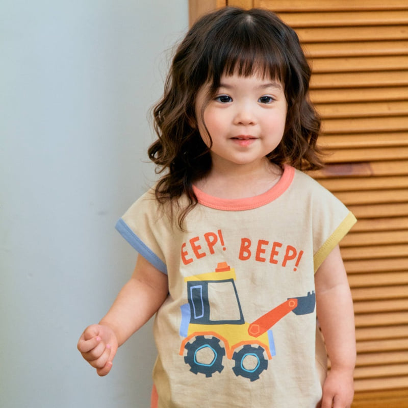 Firstblue - Korean Children Fashion - #kidsshorts - Car Sleeveless Tee - 2