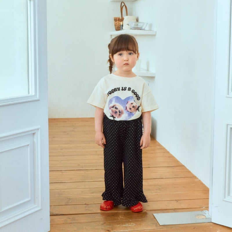 Firstblue - Korean Children Fashion - #kidsshorts - Summer Puppy Short Sleeve Tee - 9
