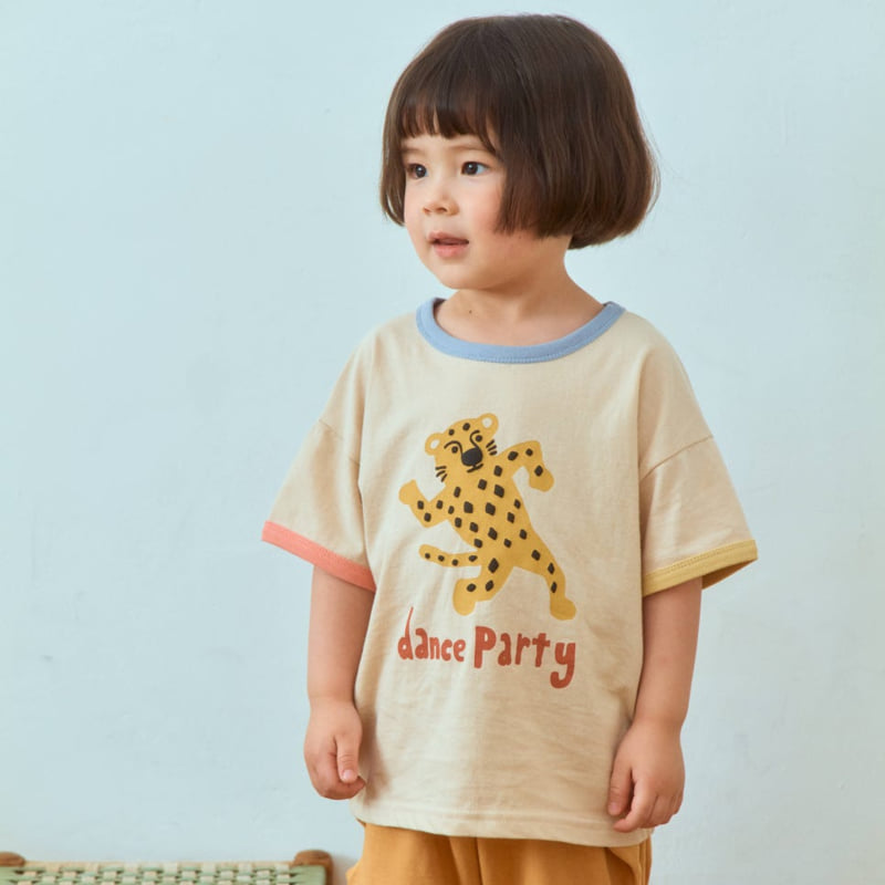 Firstblue - Korean Children Fashion - #kidsshorts - Party Animals Short Sleeve Tee - 6