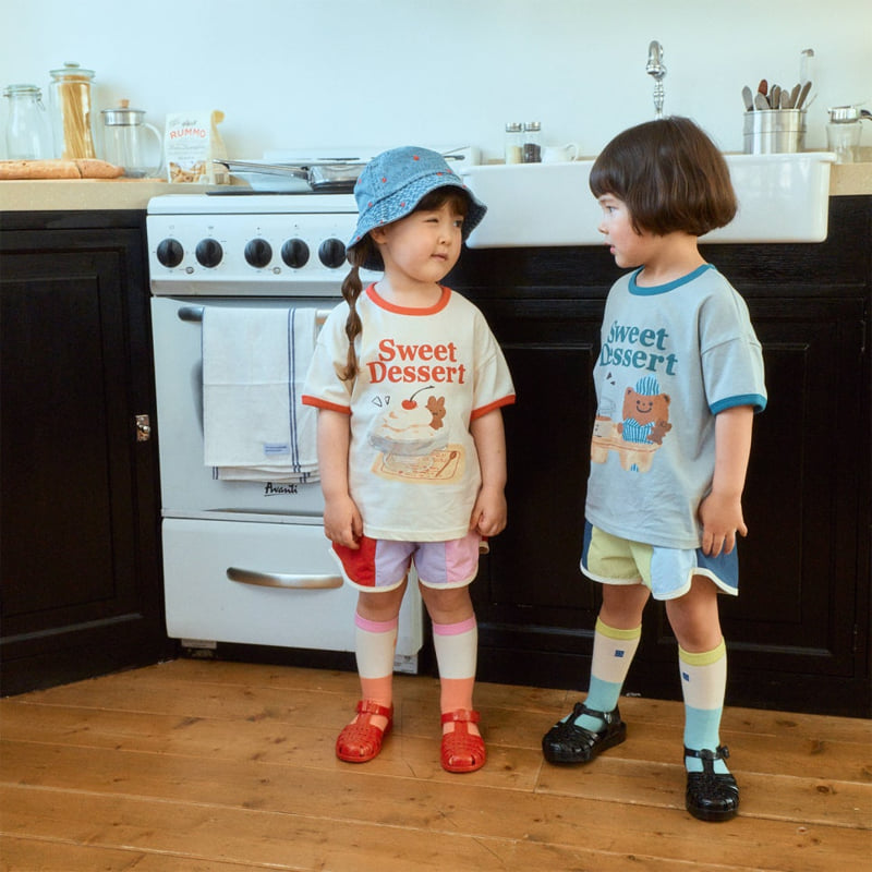 Firstblue - Korean Children Fashion - #kidsshorts - Dessert Short Sleeve Tee - 5