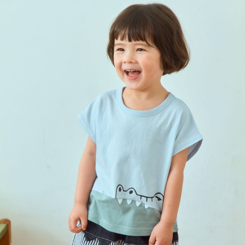 Firstblue - Korean Children Fashion - #kidsstore - Crocodile Drop Tee - 2
