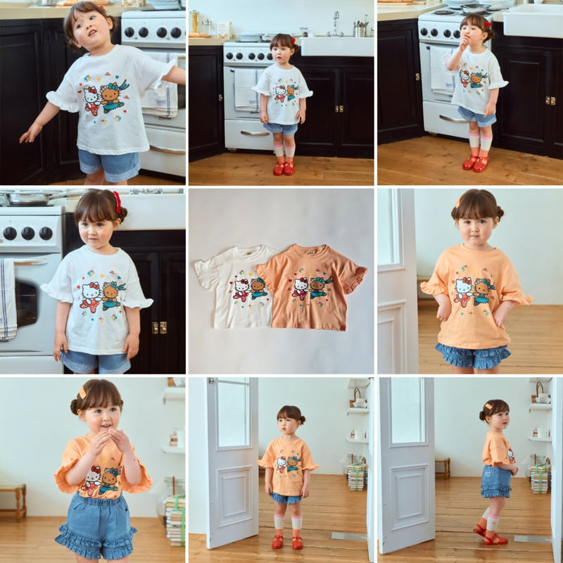 Firstblue - Korean Children Fashion - #kidsstore - Ballet Cat Frill Tee