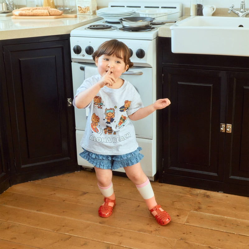 Firstblue - Korean Children Fashion - #kidzfashiontrend - Surfing Cats Short Sleeve Tee - 9