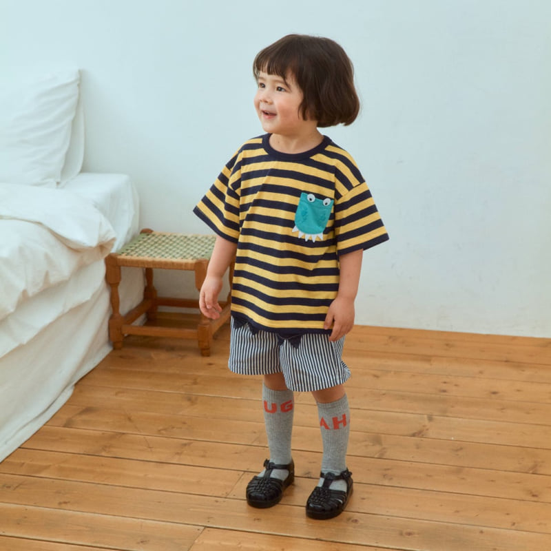 Firstblue - Korean Children Fashion - #kidzfashiontrend - Pocket Dinosaur Short Sleeve Tee - 5