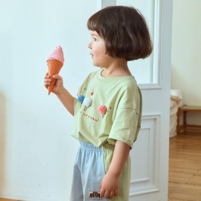 Firstblue - Korean Children Fashion - #kidzfashiontrend - Ice Cream Short Sleeve Tee - 3