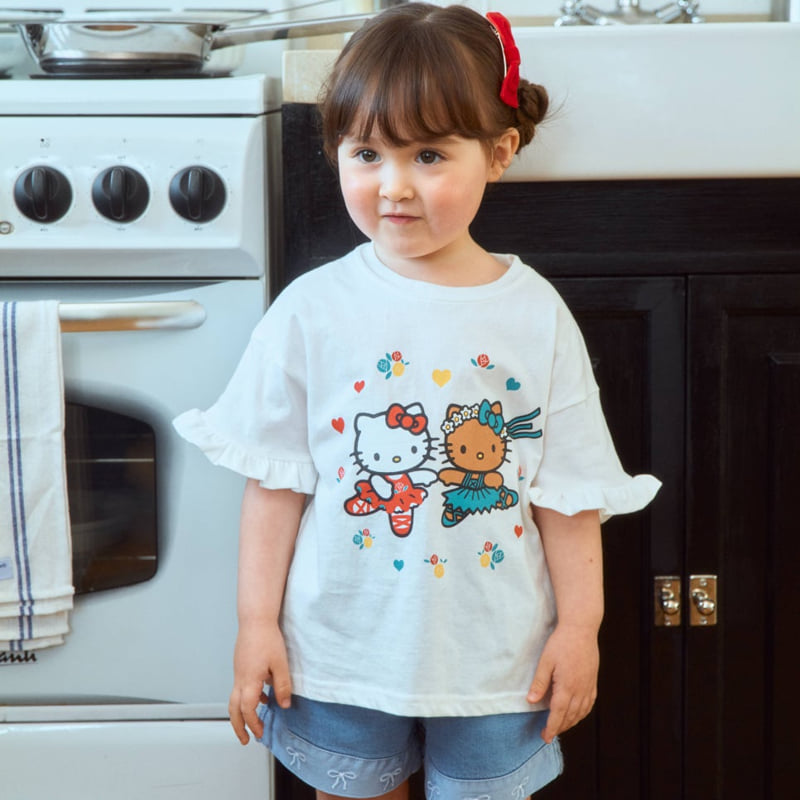 Firstblue - Korean Children Fashion - #kidzfashiontrend - Ballet Cat Frill Tee - 2
