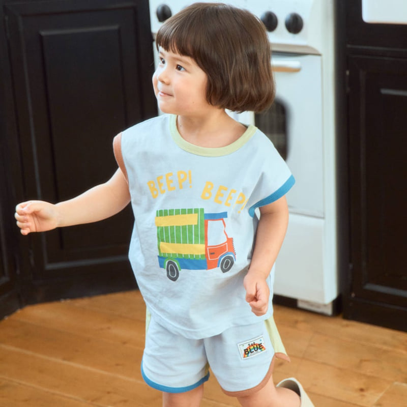 Firstblue - Korean Children Fashion - #littlefashionista - Car Sleeveless Tee - 6