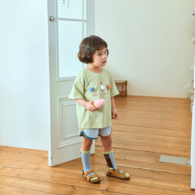 Firstblue - Korean Children Fashion - #littlefashionista - Ice Cream Short Sleeve Tee - 5
