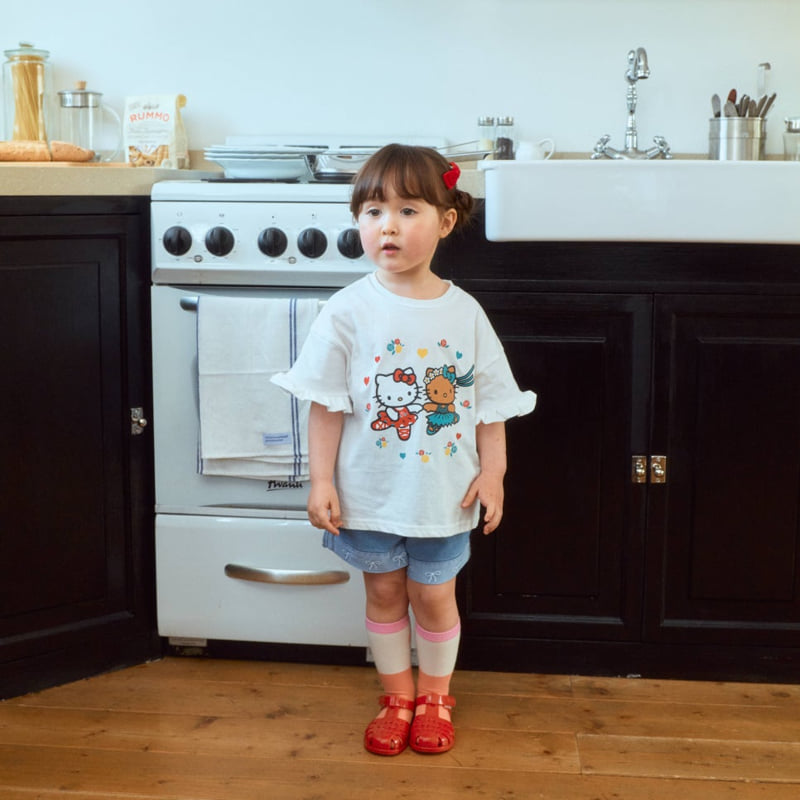 Firstblue - Korean Children Fashion - #Kfashion4kids - Ballet Cat Frill Tee - 4