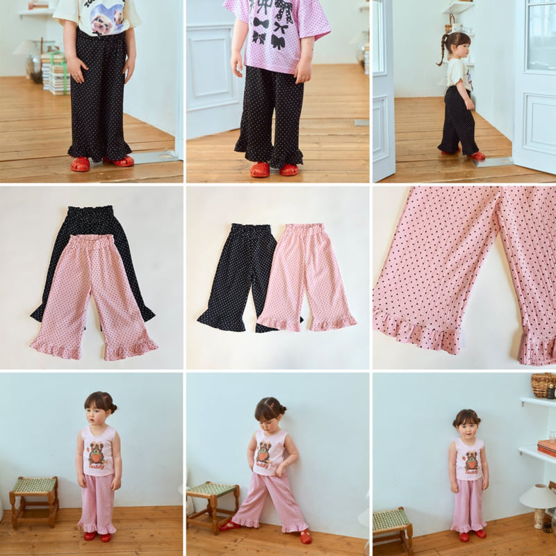 Firstblue - Korean Children Fashion - #littlefashionista - Tom Dot Frill Pants
