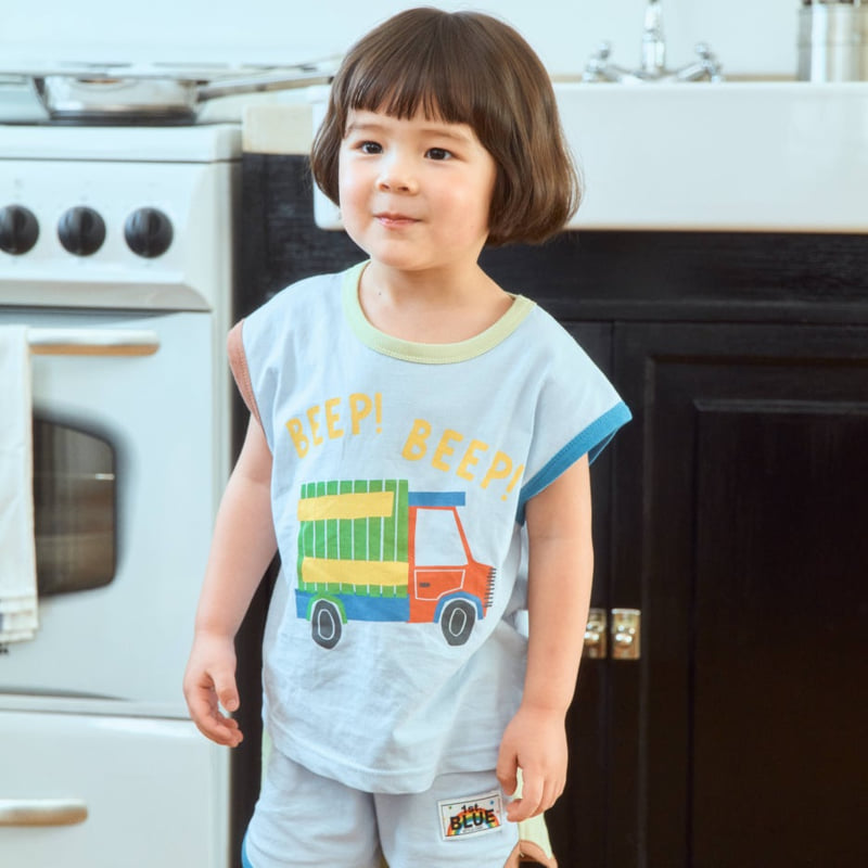 Firstblue - Korean Children Fashion - #magicofchildhood - Car Sleeveless Tee - 7