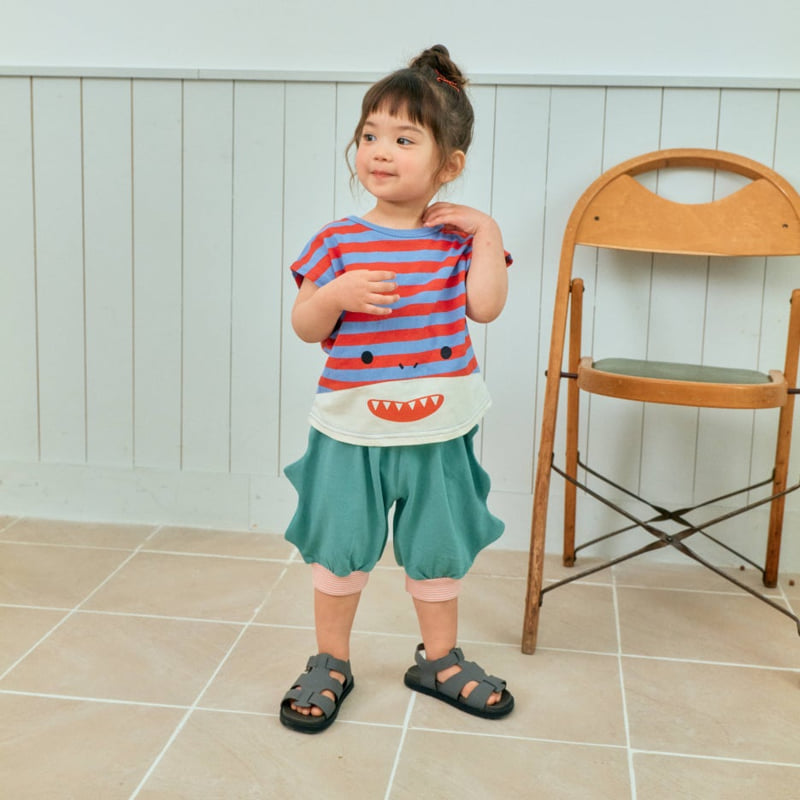 Firstblue - Korean Children Fashion - #magicofchildhood - Shark Stripe Drop Tee - 5