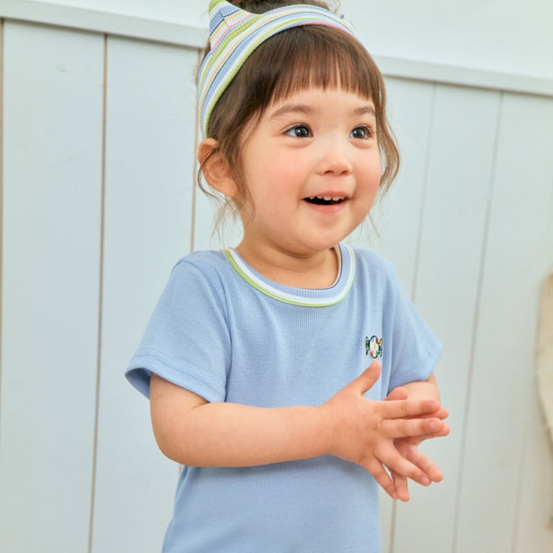Firstblue - Korean Children Fashion - #magicofchildhood - Lala Ribbed Short Sleeve Tee - 3