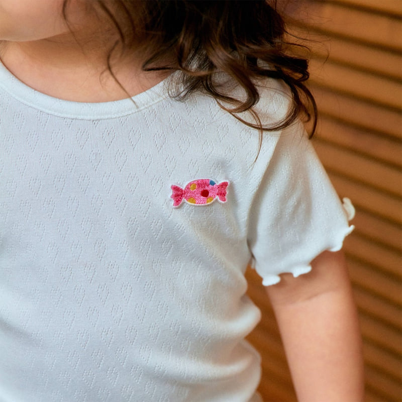 Firstblue - Korean Children Fashion - #magicofchildhood - Heart Ribbon Short Sleeve Tee - 3