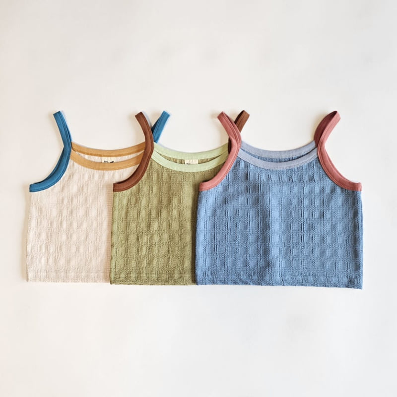 Firstblue - Korean Children Fashion - #minifashionista - Binding Contrast Strap Sleeveless - 9