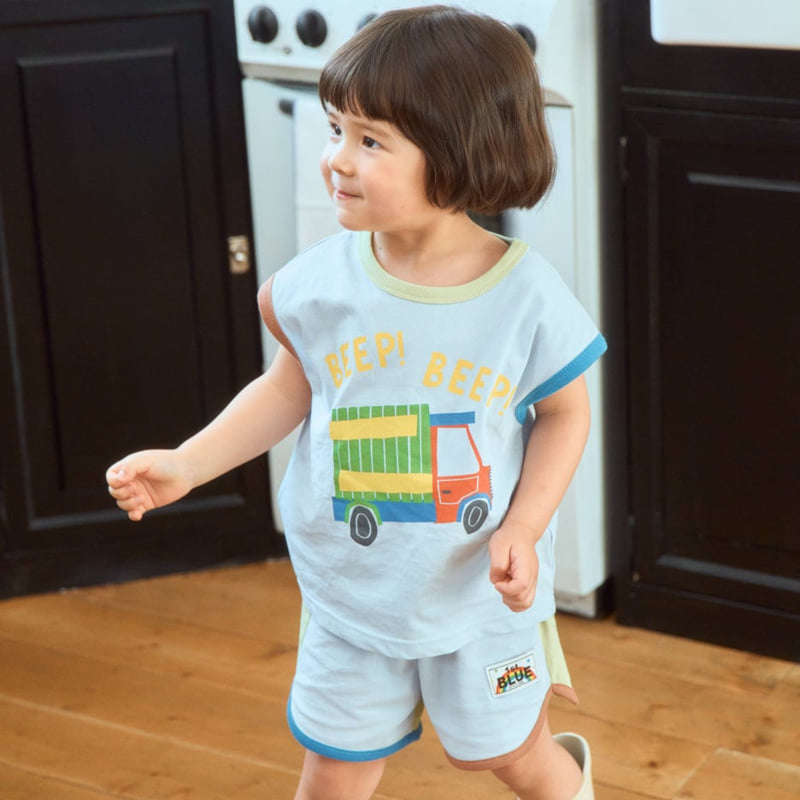 Firstblue - Korean Children Fashion - #minifashionista - Car Sleeveless Tee - 8