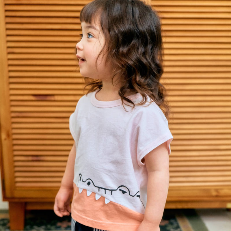 Firstblue - Korean Children Fashion - #minifashionista - Crocodile Drop Tee - 7