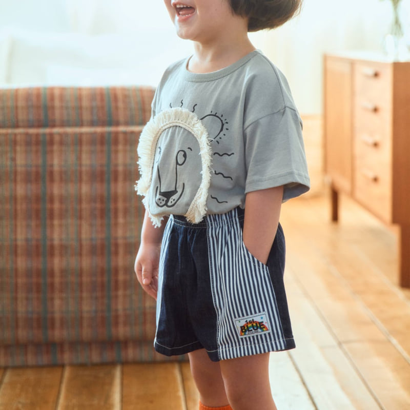 Firstblue - Korean Children Fashion - #minifashionista - Tassel Lion Short Sleeve Tee - 8
