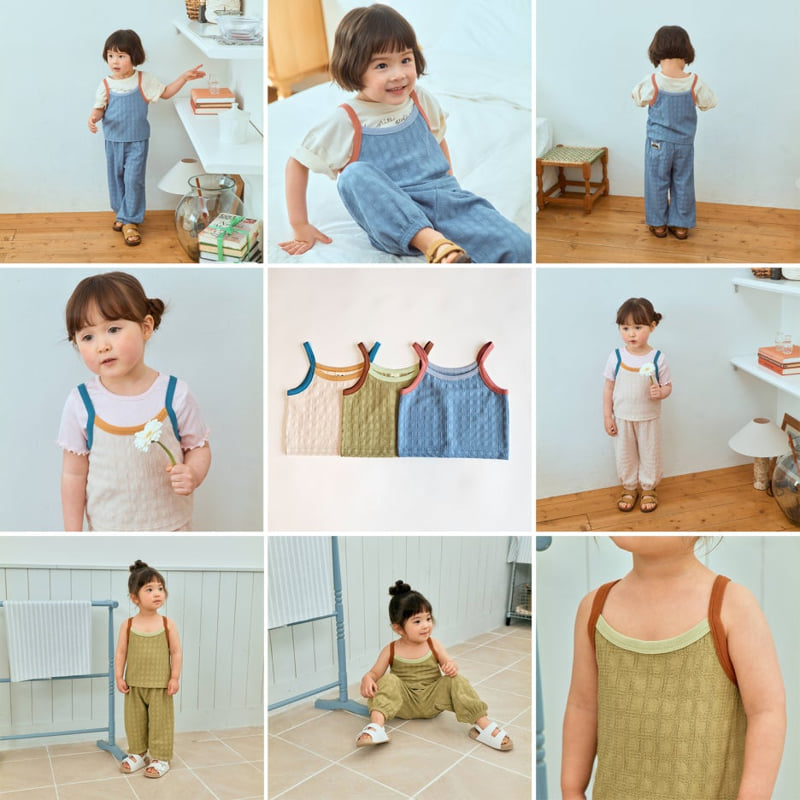 Firstblue - Korean Children Fashion - #prettylittlegirls - Binding Contrast Strap Sleeveless - 10