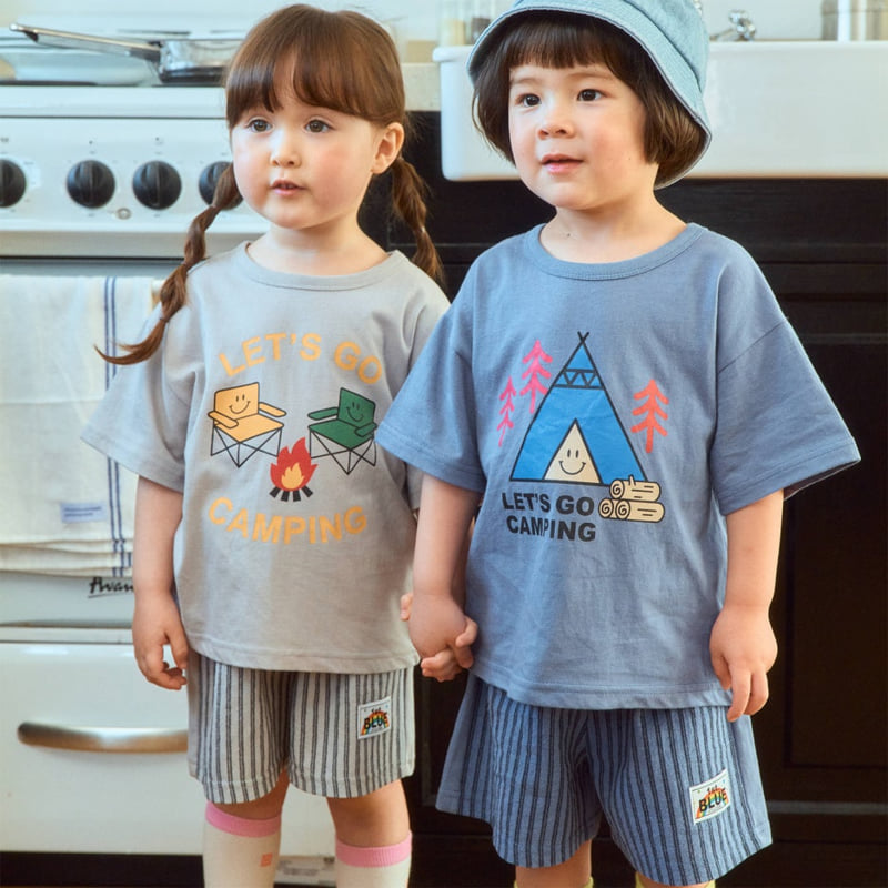 Firstblue - Korean Children Fashion - #prettylittlegirls - Camping Short Sleeve Tee - 2