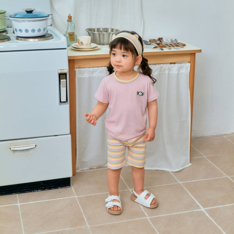 Firstblue - Korean Children Fashion - #stylishchildhood - Lala Ribbed Short Sleeve Tee - 8
