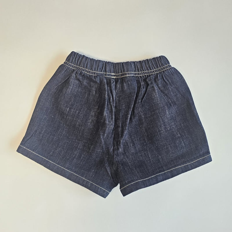 Firstblue - Korean Children Fashion - #toddlerclothing - Vintage Combi Denim Shorts - 4