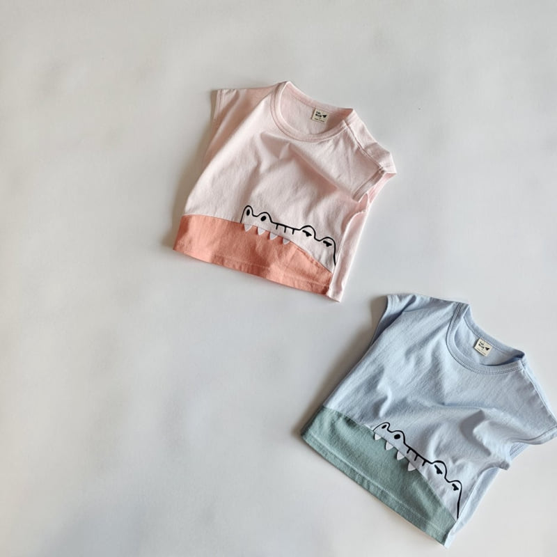 Firstblue - Korean Children Fashion - #toddlerclothing - Crocodile Drop Tee - 10