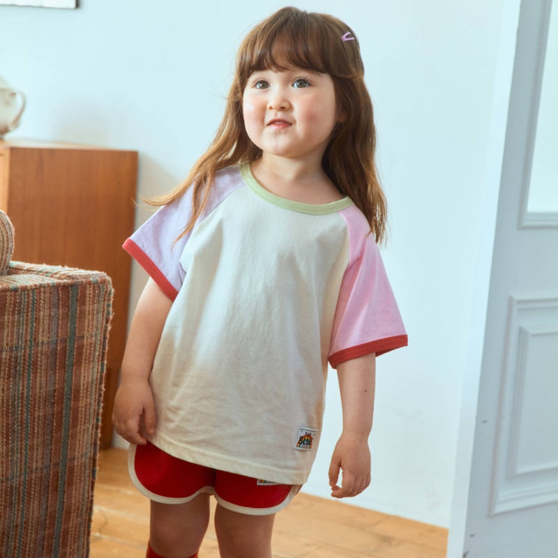 Firstblue - Korean Children Fashion - #toddlerclothing - First Raglan Short Sleeve Tee - 6