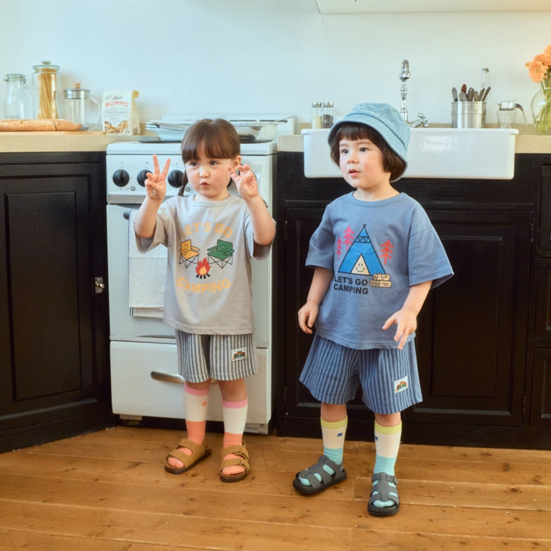 Firstblue - Korean Children Fashion - #todddlerfashion - Camping Short Sleeve Tee - 4