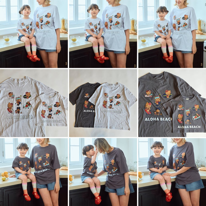 Firstblue - Korean Women Fashion - #womensfashion - Surfing Cats Tee (Adult)