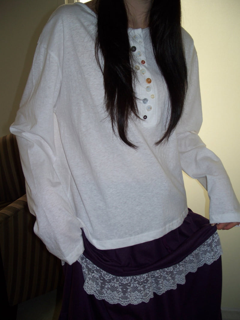 Flash - Korean Women Fashion - #momslook - Rough Button Tee - 3