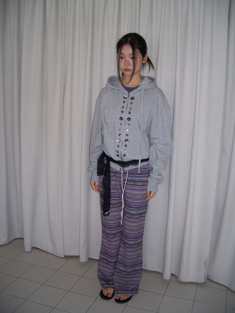Flash - Korean Women Fashion - #momslook - Button Hoodie Zip-Up - 8