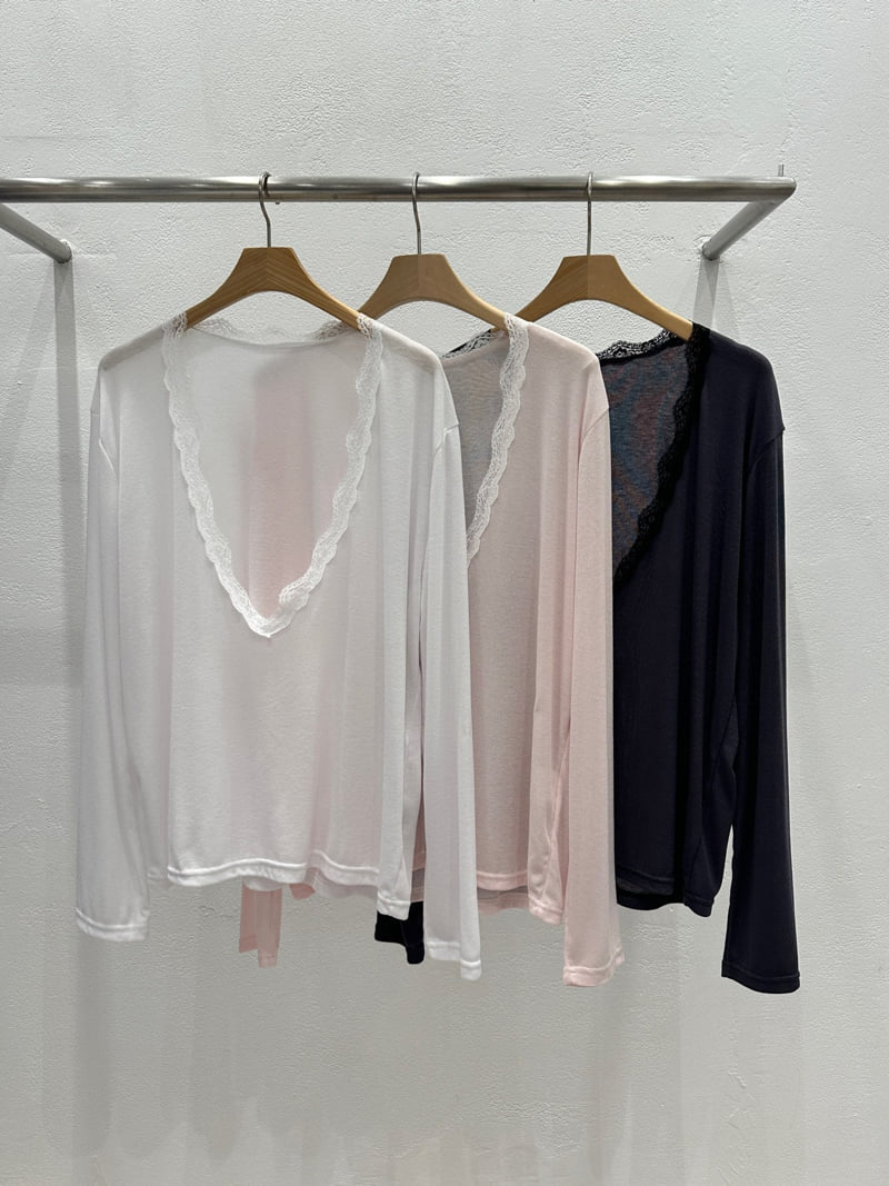 Flash - Korean Women Fashion - #momslook - Nouveau V-Neck Tee