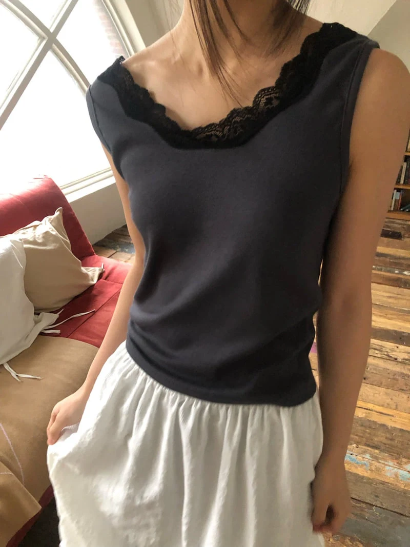 Flash - Korean Women Fashion - #momslook - Dear Sleeveless Top - 10