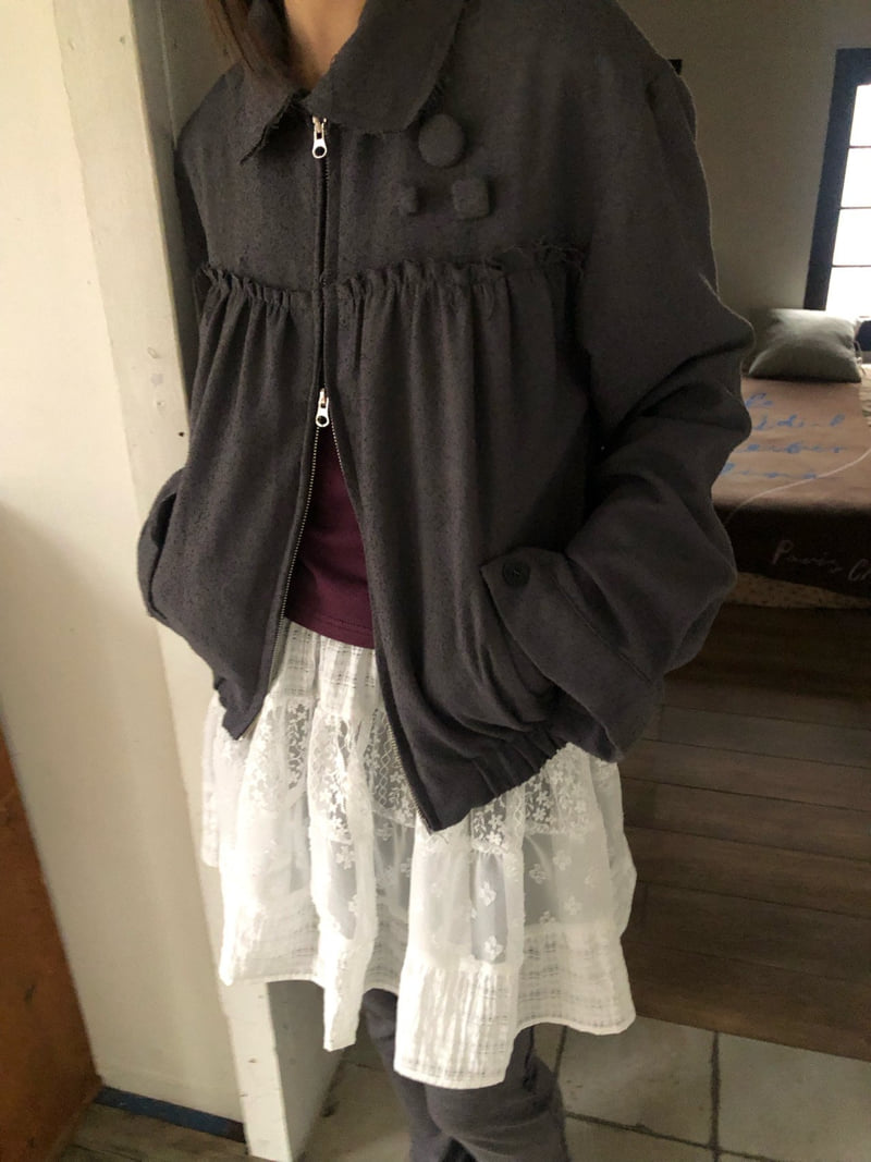 Flash - Korean Women Fashion - #momslook - Button Tweed Jacket - 11