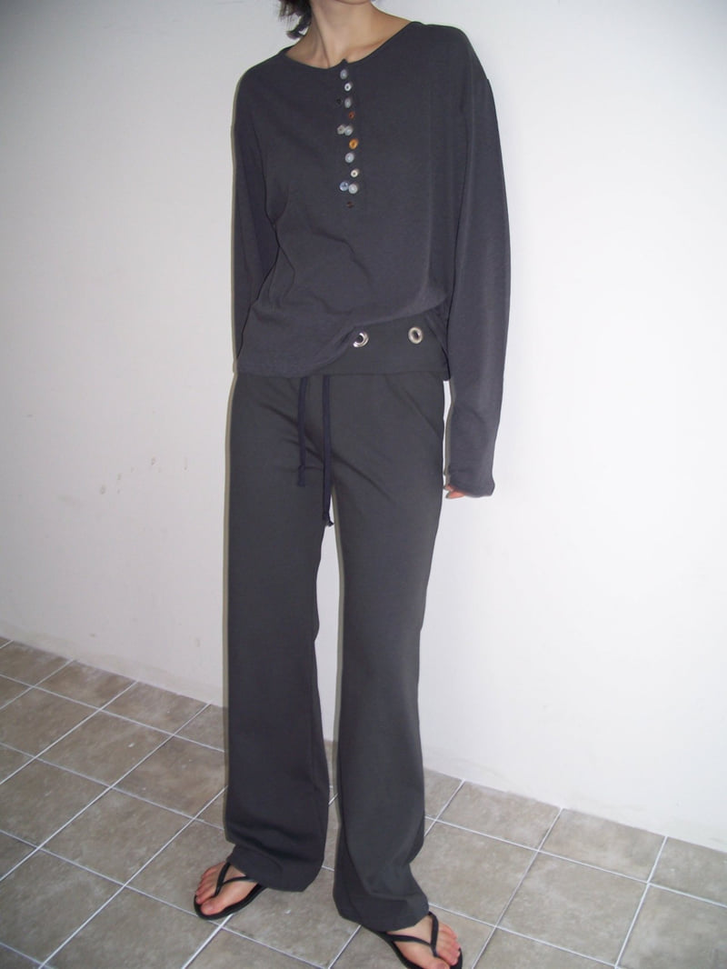 Flash - Korean Women Fashion - #restrostyle - Rough Button Tee - 8