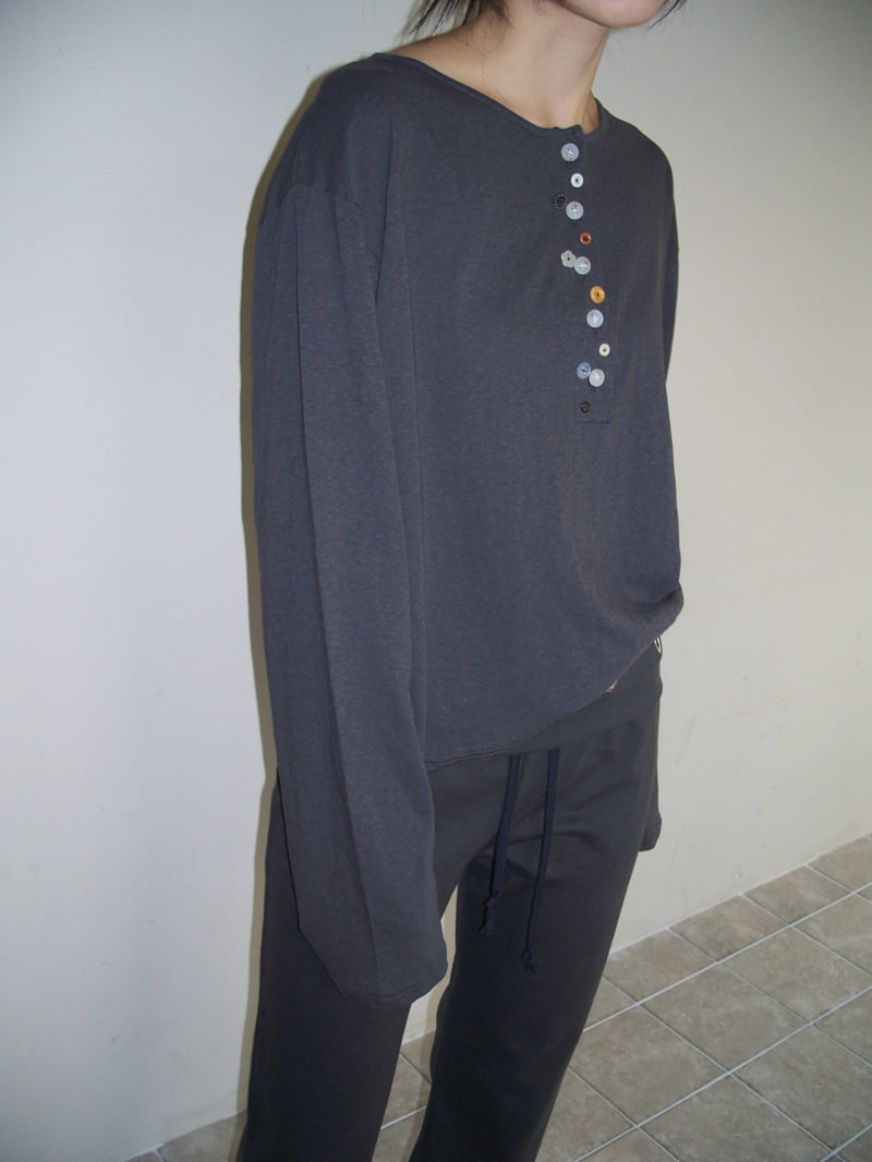 Flash - Korean Women Fashion - #romanticstyle - Rough Button Tee - 9