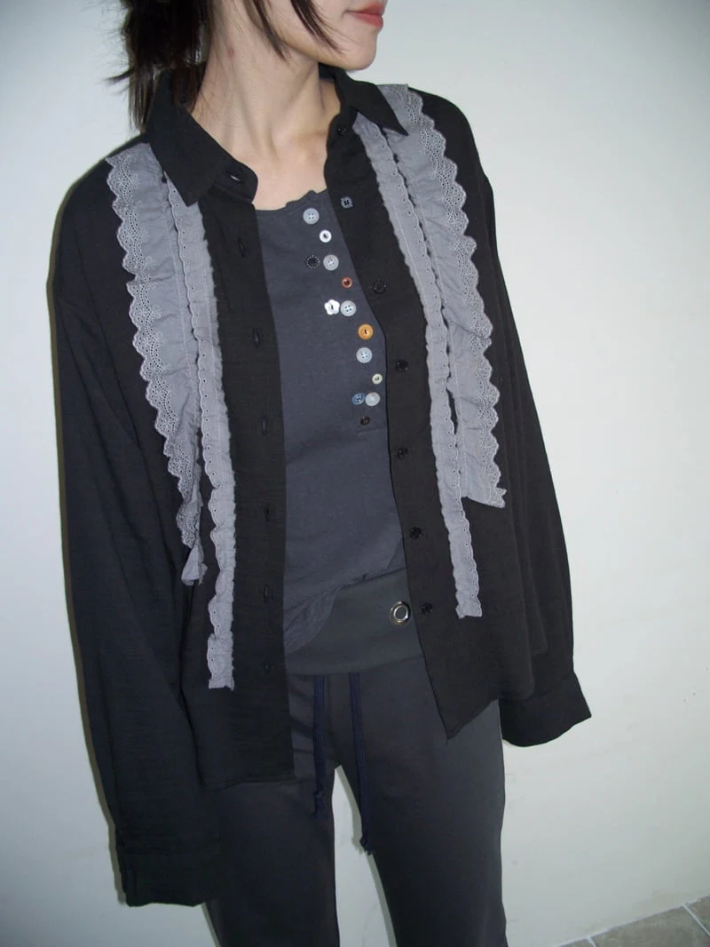 Flash - Korean Women Fashion - #shopsmall - Rough Button Tee - 10