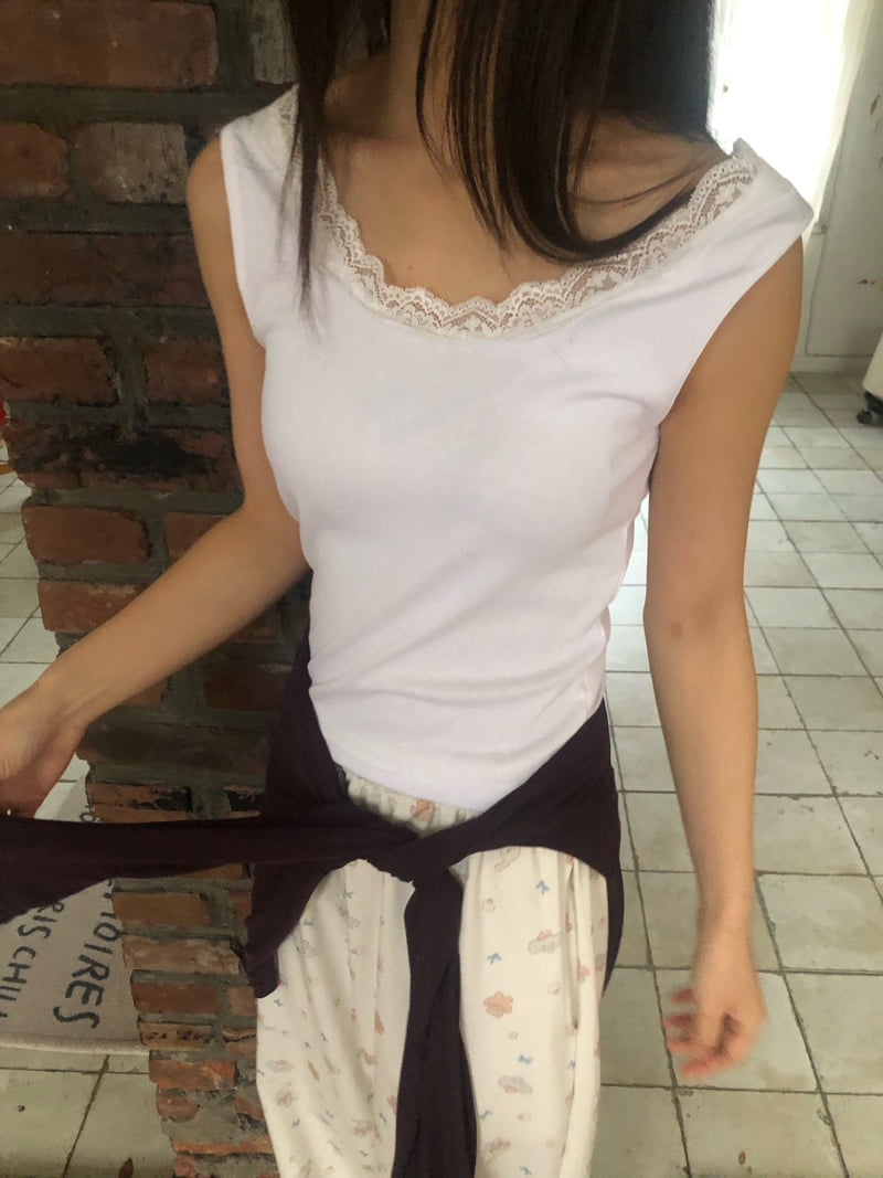 Flash - Korean Women Fashion - #shopsmall - Dear Sleeveless Top - 5