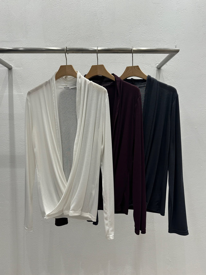 Flash - Korean Women Fashion - #vintageinspired - Wrap Tee