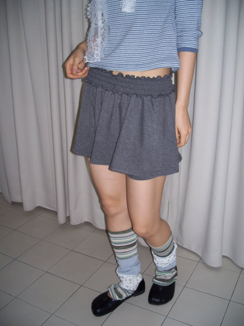 Flash - Korean Women Fashion - #womensfashion - Smocked Skirt Pants - 3