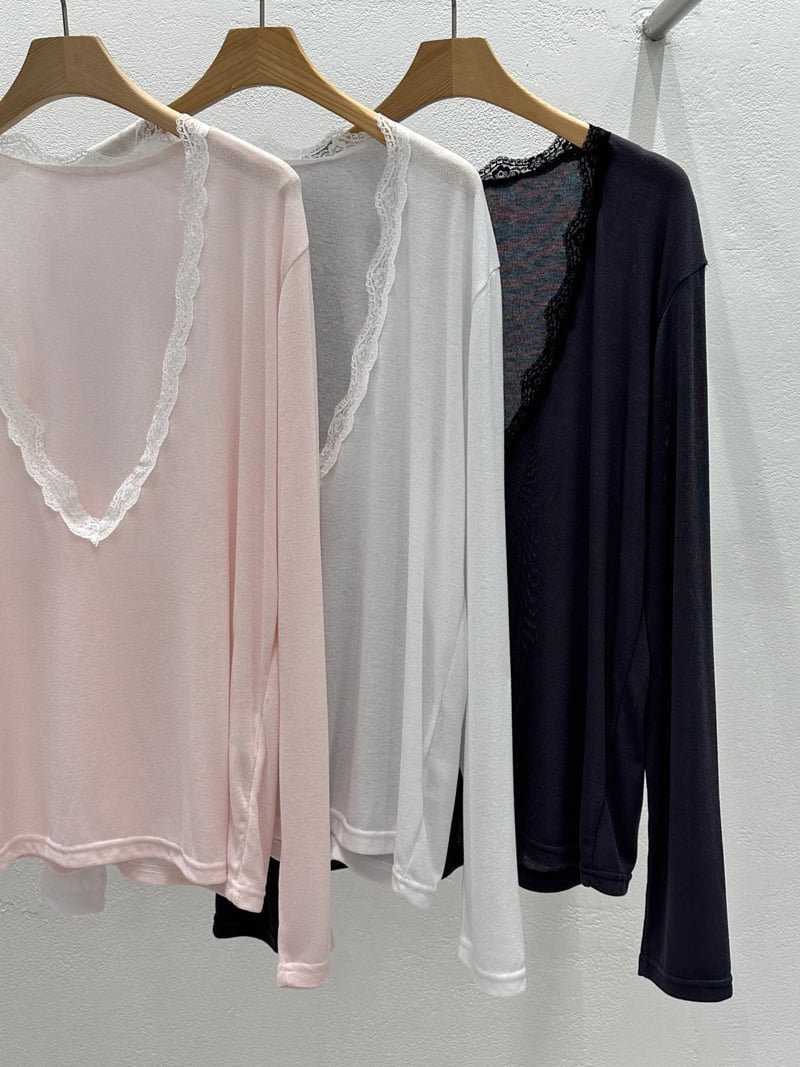Flash - Korean Women Fashion - #womensfashion - Nouveau V-Neck Tee - 2