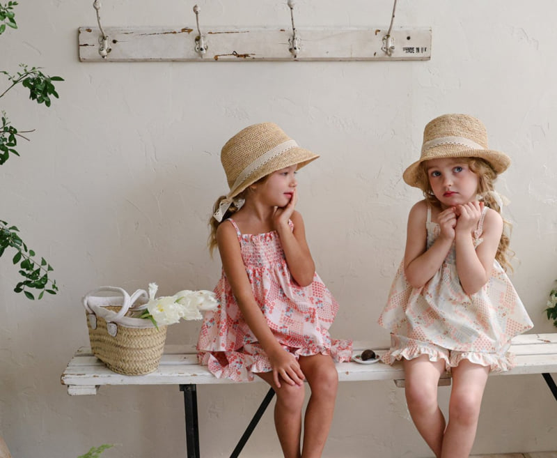 Flo - Korean Children Fashion - #kidsshorts - Berry Sleeveless Blouse - 3