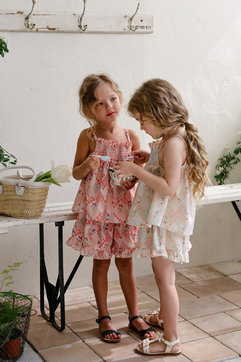 Flo - Korean Children Fashion - #kidsshorts - Berry Sleeveless Blouse - 4