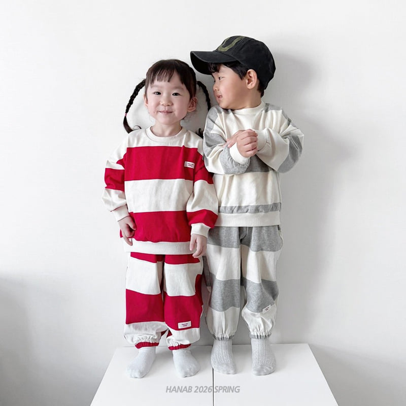 Hanab - Korean Children Fashion - #Kfashion4kids - Bold Stripe Set - 5