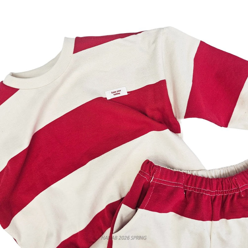 Hanab - Korean Children Fashion - #childofig - Bold Stripe Set - 10