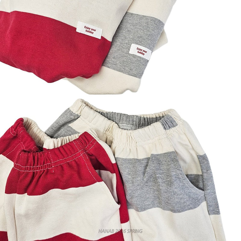 Hanab - Korean Children Fashion - #childofig - Bold Stripe Set - 11
